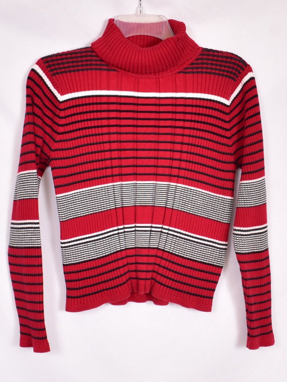 Liz Claiborne Striped Turtleneck Size Large Petite
